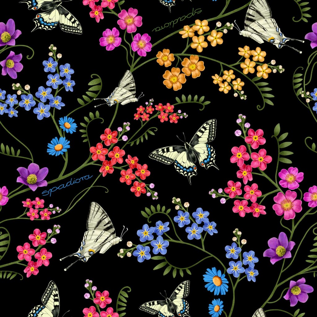 rozłąka Spadiora jedwabny wzór