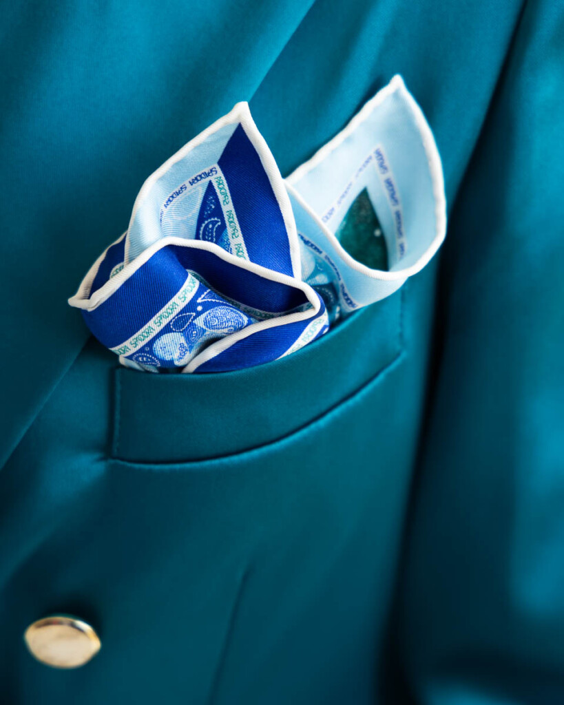 poszetka jedwabna gora lodowa dwustronna spadiora