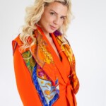 apaszka jedwabna dwustronna fauna spadiora 13