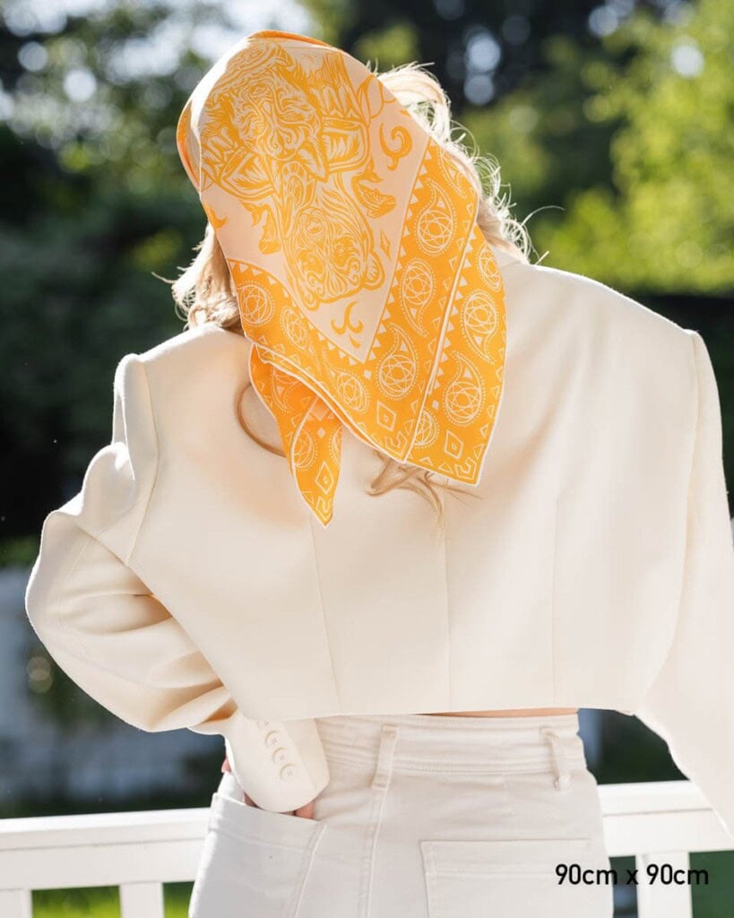 apaszka jedwabna dwustronna totem spadiora 14