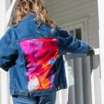 kurtka jeansowa safari kwiaty zodiaku pedzel spadiora 24