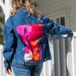 kurtka jeansowa safari kwiaty zodiaku pedzel spadiora 25