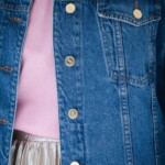 kurtka jeansowa safari kwiaty zodiaku pedzel spadiora 8