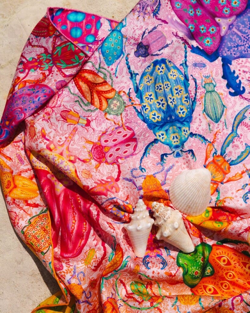 apaszka jedwabna dwustronna żuki spadiora 30