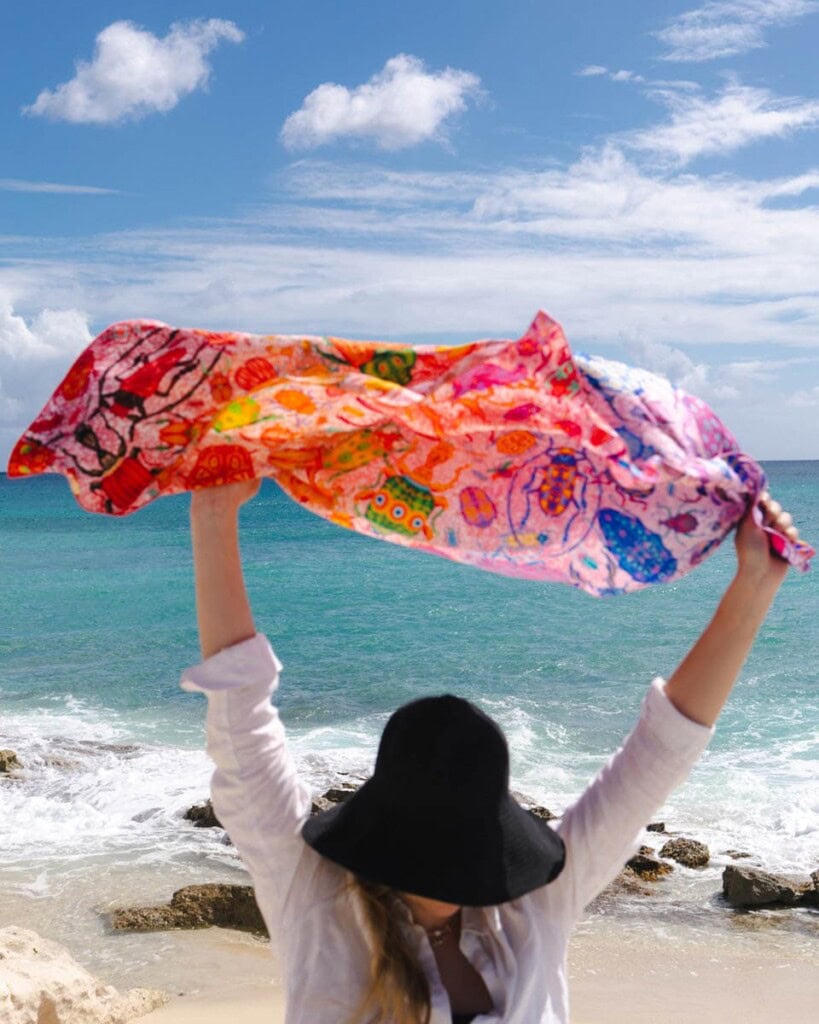 apaszka jedwabna dwustronna żuki spadiora 36