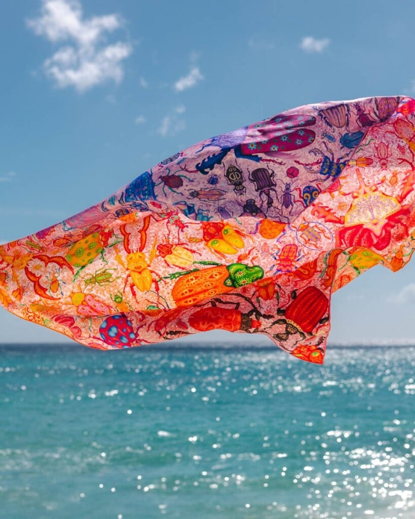 apaszka jedwabna dwustronna żuki spadiora 38