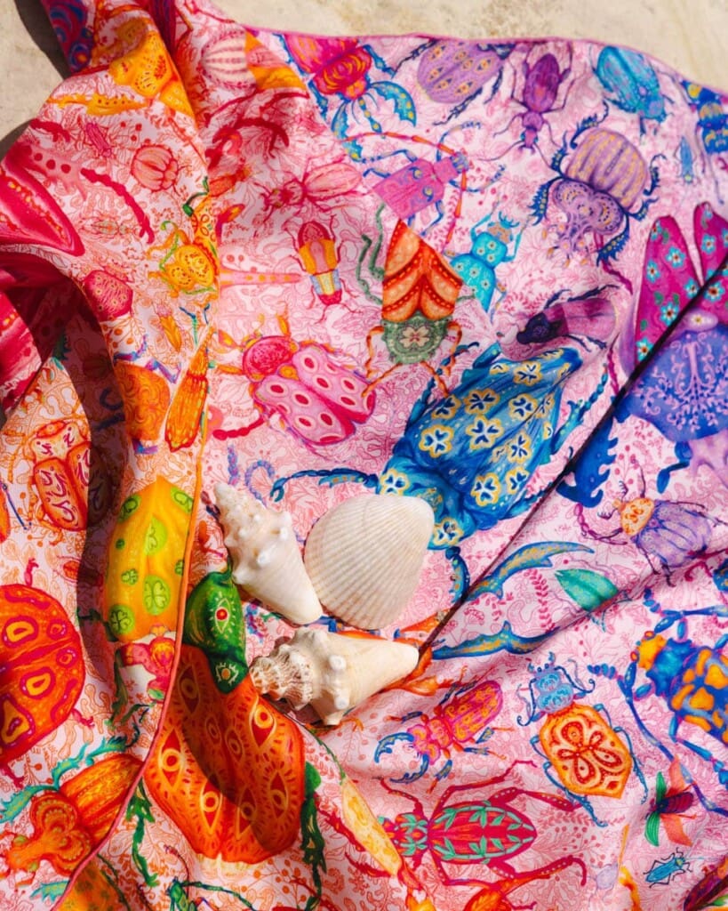 apaszka jedwabna dwustronna żuki spadiora 39