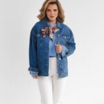kurtka jeansowa safari kwiaty zodiaku pedzel spadiora 28