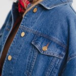 kurtka jeansowa safari kwiaty zodiaku pedzel spadiora 43