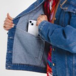 kurtka jeansowa safari kwiaty zodiaku pedzel spadiora 44