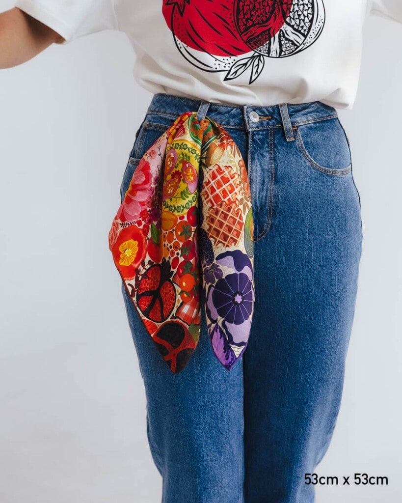 apaszka jedwabna dwustronna frykasy spadiora 26