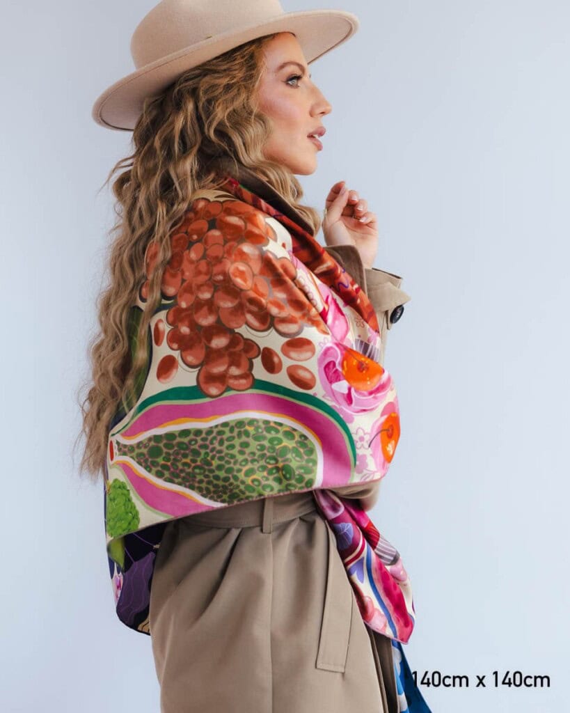 apaszka jedwabna dwustronna frykasy spadiora 28