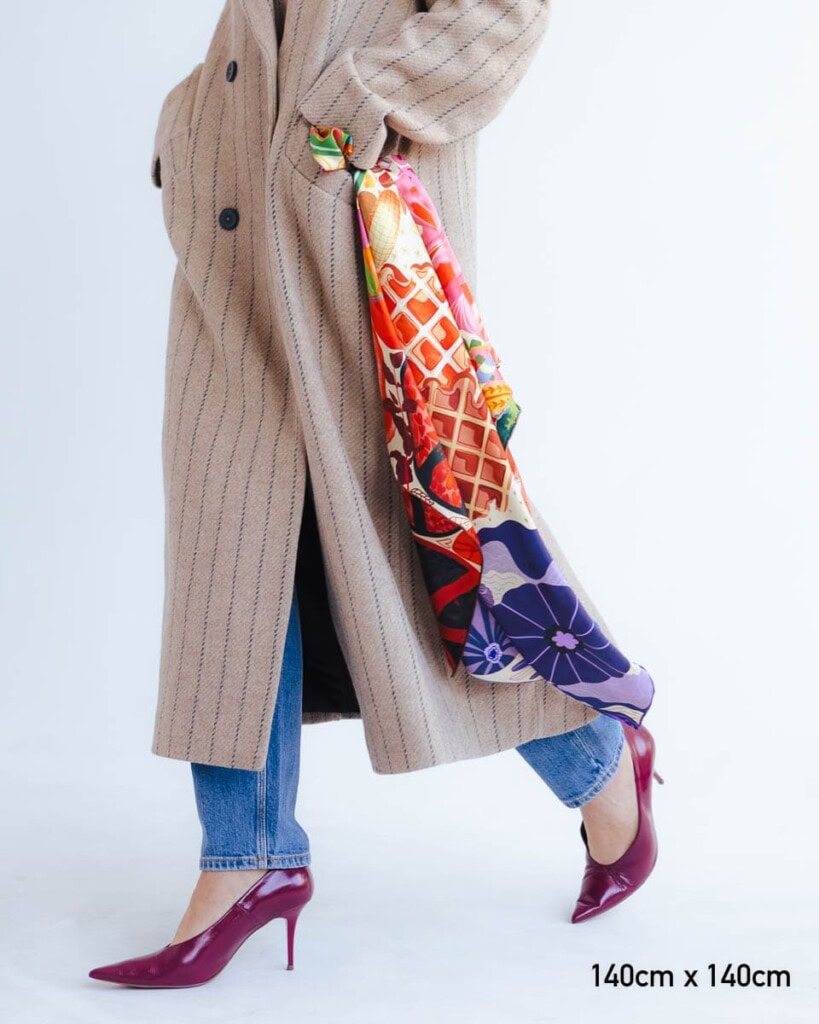 apaszka jedwabna dwustronna frykasy spadiora 32