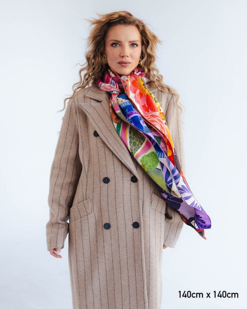 apaszka jedwabna dwustronna frykasy spadiora 34