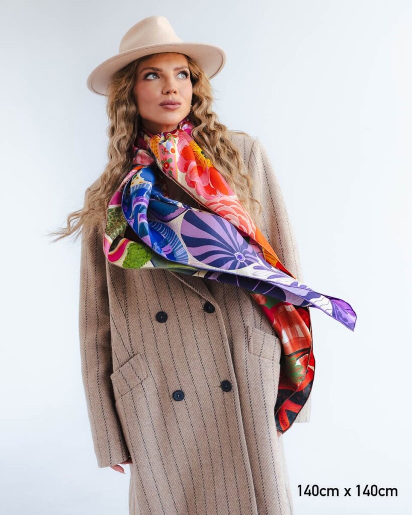 apaszka jedwabna dwustronna frykasy spadiora 35