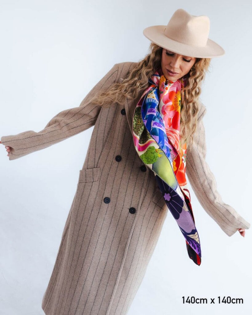 apaszka jedwabna dwustronna frykasy spadiora 37