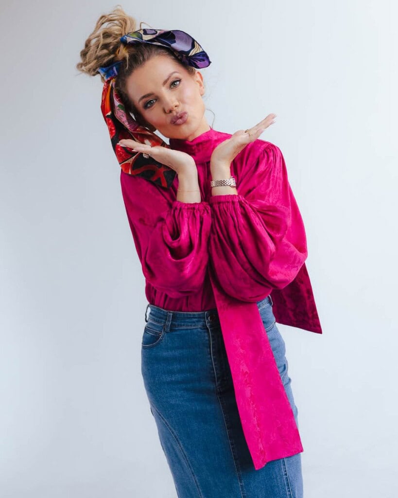 apaszka jedwabna dwustronna frykasy spadiora 39