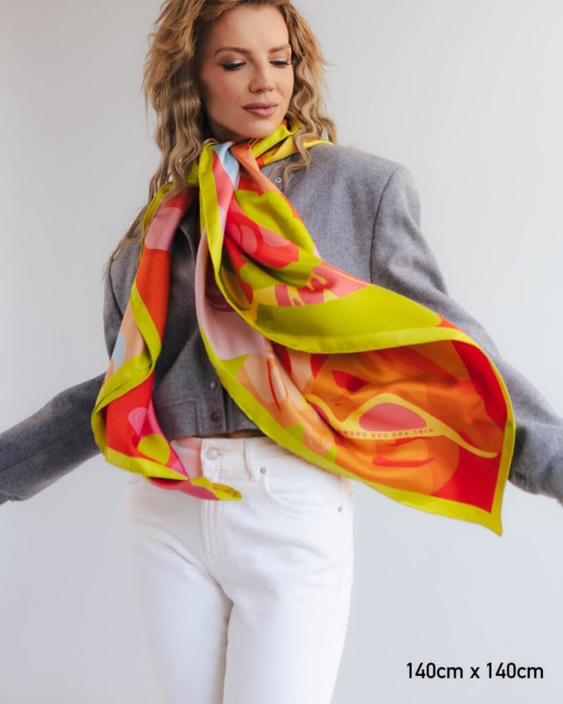 apaszka jedwabna dwustronna self love first spadiora 6