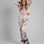 jedwabna pizama senso kwiaty zodiaku zestaw z dlugimi spodniami spadiora 7