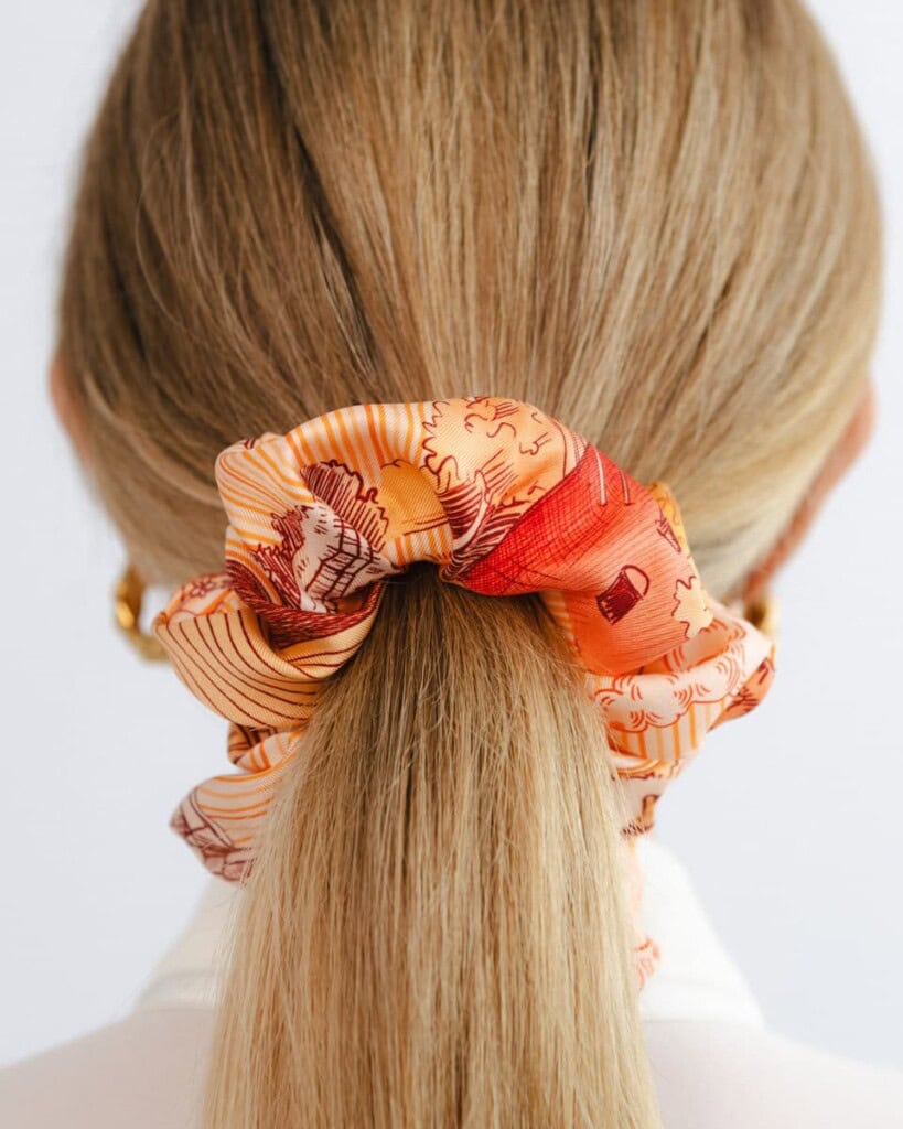 jedwabna gumka scrunchie wiatraki spadiora 1