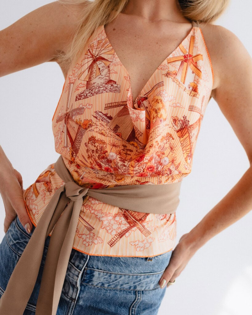 jedwabny top flava wiatraki spadiora 10