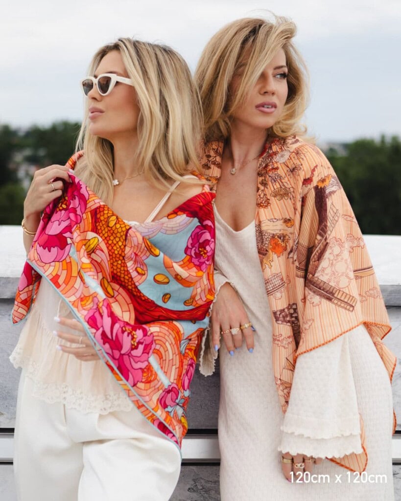 chusta welaniano jedwabna dwustronna rok drewnianego smoka wiatraki spadiora 2