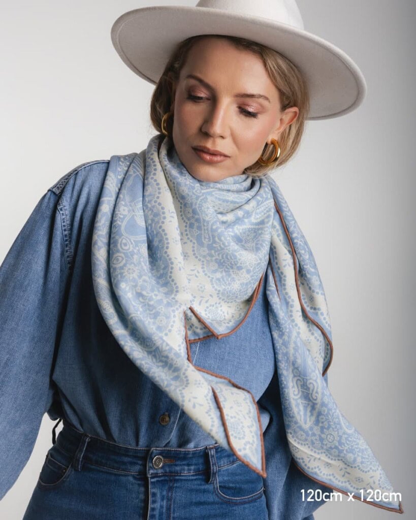 chusta welniano jedwabna dwustronna koronka blawatna spadiora 10