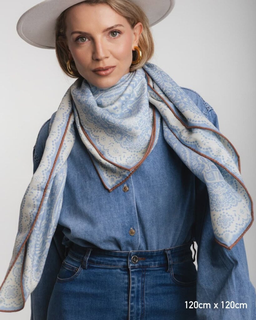 chusta welniano jedwabna dwustronna koronka blawatna spadiora 11