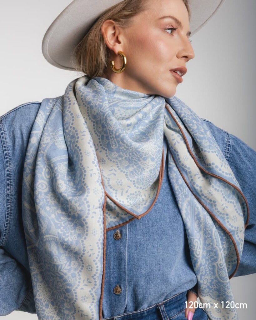 chusta welniano jedwabna dwustronna koronka blawatna spadiora 9