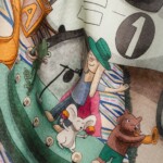 chusta welniano jedwabna dwustronna niebieskie szeptane opowiesci spadiora 7