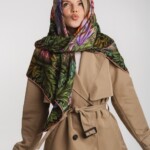 chusta welniano jedwabna dwustronna pomander spadiora