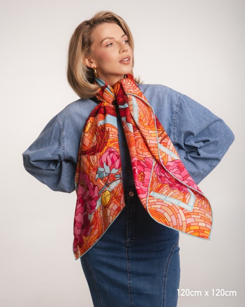 chusta welniano jedwabna dwustronna rok drewnianego smoka spadiora