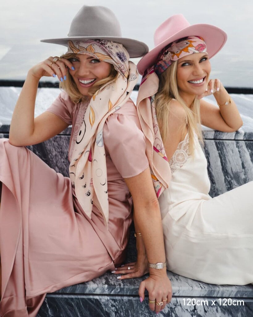 chusta welniano jedwabna dwustronna rozowe szeptane opowiesci kwiaty zodiaku spadiora 8