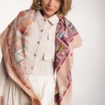 chusta welniano jedwabna dwustronna rozowe szeptane opowiesci spadiora 1