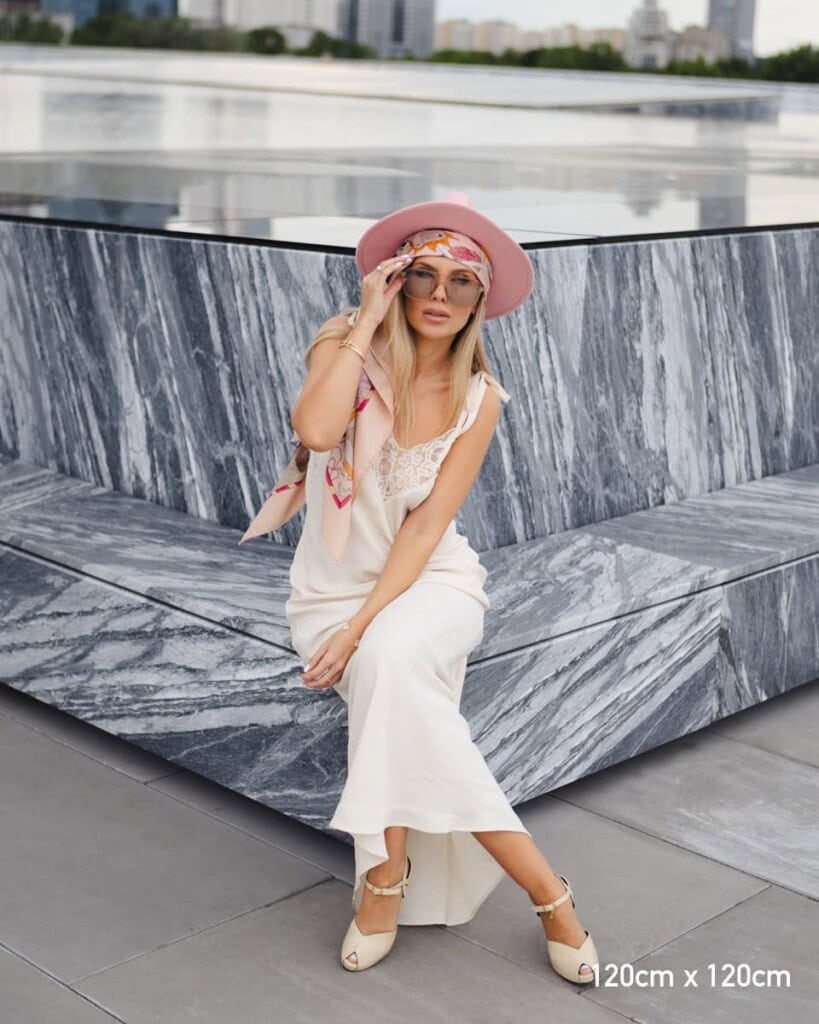 chusta welniano jedwabna dwustronna rozowe szeptane opowiesci spadiora 10