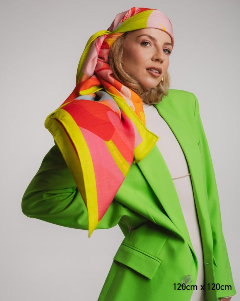 chusta welniano jedwabna dwustronna self love first spadiora 1