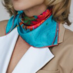 apaszka jedwabna dwustronna kwiaty podwodne spadiora 3