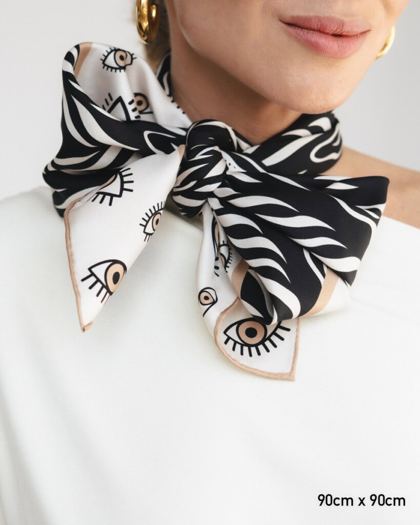 apaszka jedwabna dwustronna zebra spadiora 9