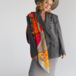 chusta welniano jedwabna dwustronna fauna spadiora 5