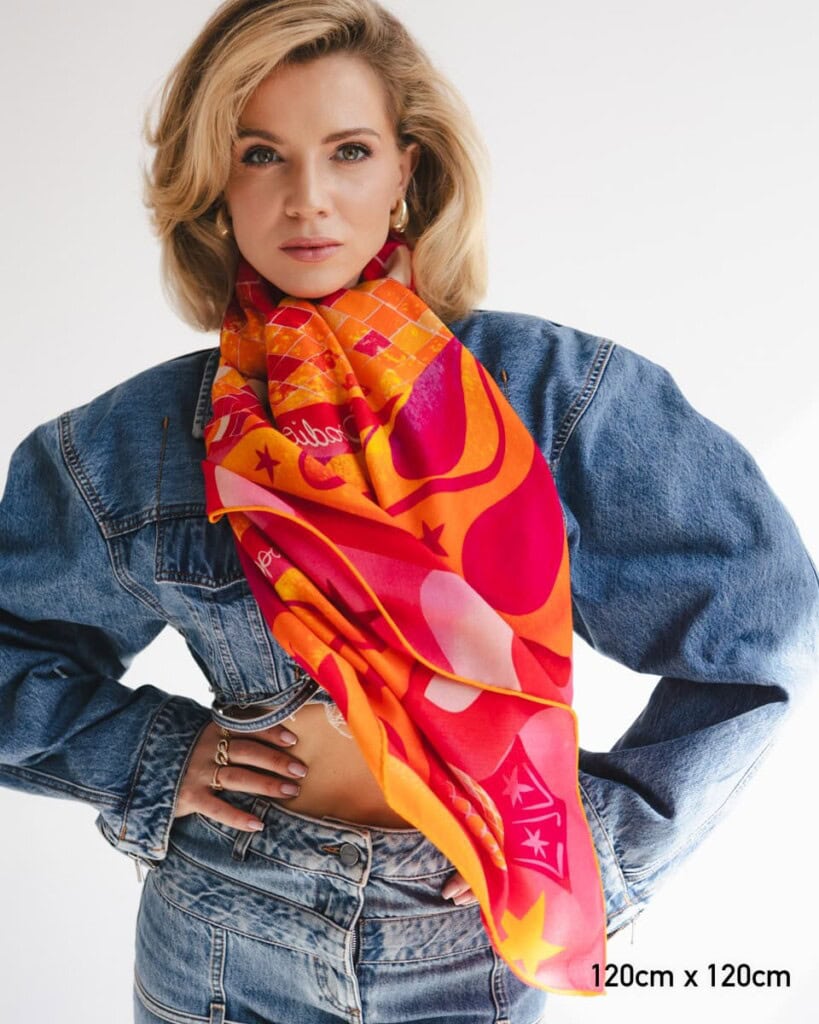 chusta welniano jedwabna dwustronna rozkosz spadiora 3