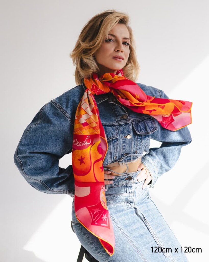 chusta welniano jedwabna dwustronna rozkosz spadiora 5