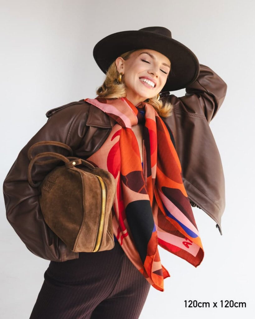 chusta welniano jedwabna dwustronna zywioly spadiora 7