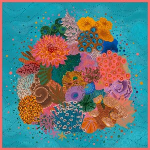 wzor kwiaty podwodne spadiora