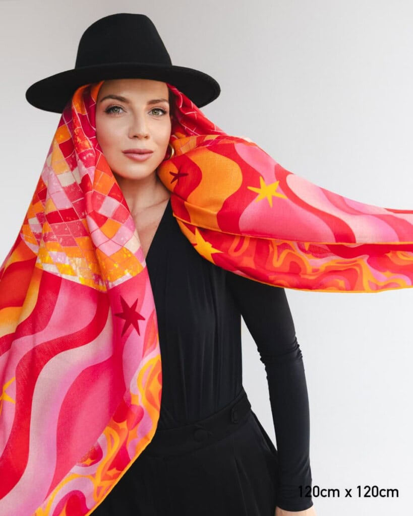 chusta welniano jedwabna dwustronna rozkosz spadiora 10