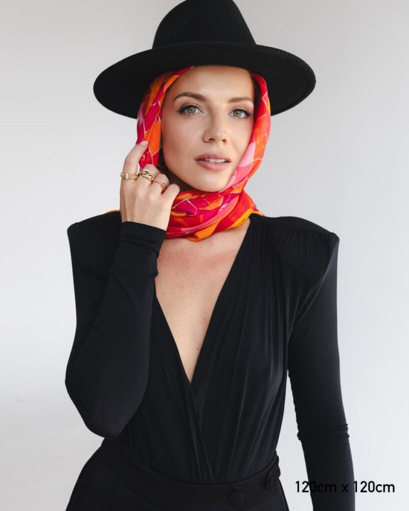 chusta welniano jedwabna dwustronna rozkosz spadiora 13