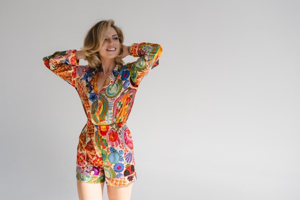 jedwabna satynowa pizama vesperto frykasy z dlugim rekawem i szortami spadiora 13