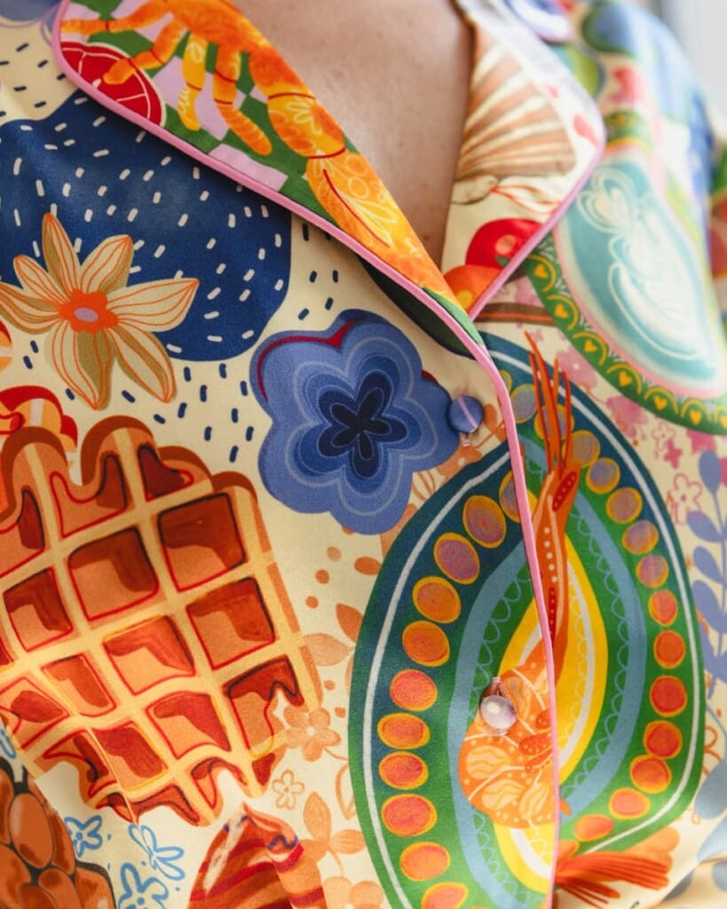 jedwabna satynowa pizama vesperto frykasy z dlugim rekawem i szortami spadiora 15