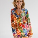 jedwabna satynowa pizama vesperto frykasy z dlugim rekawem i szortami spadiora 9