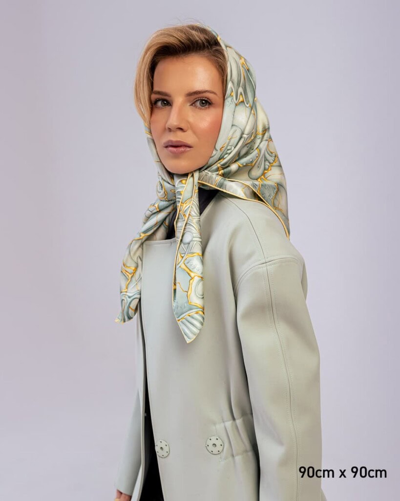 apaszka jedwabna dwustronna kintsugi spadiora 1