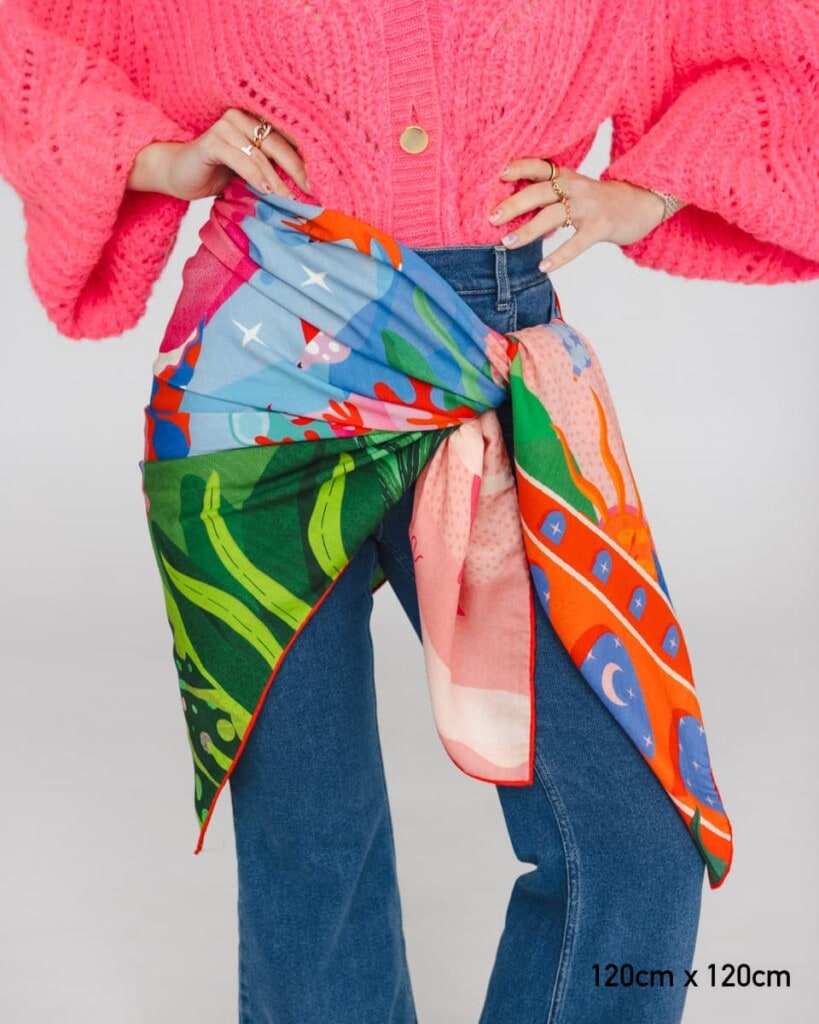 chusta welniano jedwabna dwustronna sen spadiora 1